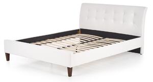 Čalouněná postel BAGANZA, 160x200, bílá + rošt