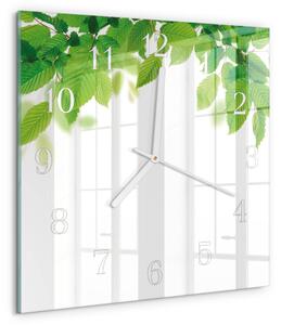Skleněné hodiny Listy zskb-30x30-00084699