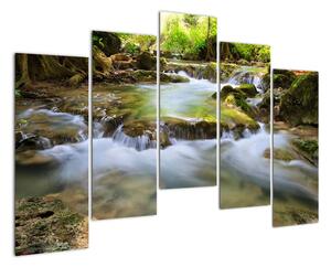 Řeka v lese - obraz (125x90cm)