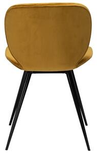 ​​​​​Dan-Form Okrově žlutá sametová jídelní židle DAN-FORM Cloud