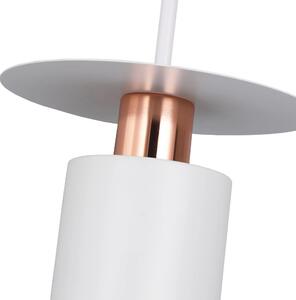 Toolight - Závěsná stropní lampa Luce - bílá/růžově zlatá - APP1146-1CP