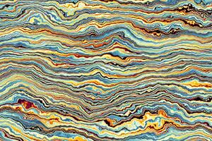 DIMEX | Vliesová fototapeta Imitace mramorové textury MS-5-2526 | 375 x 250 cm | modrá, černá, oranžová