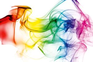 DIMEX | Vliesová fototapeta Barevný kouřový abstrakt MS-5-2530 | 375 x 250 cm | zelená, modrá, červená, žlutá, růžová