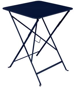 Tmavě modrý kovový skládací stůl Fermob Bistro 57 x 57 cm