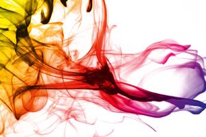 DIMEX | Vliesová fototapeta Teplý barevný kouř MS-5-2533 | 375 x 250 cm | červená, černá, žlutá, oranžová, růžová