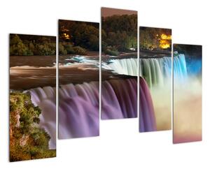 Abstraktní vodopády - obraz (125x90cm)