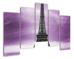 Abstraktní obraz Eiffelovy věže - obraz (125x90cm)