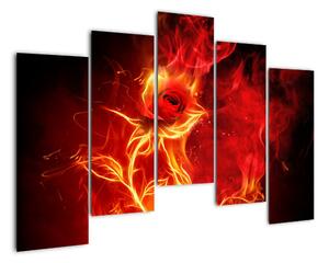 Abstraktní oheň - obraz (125x90cm)