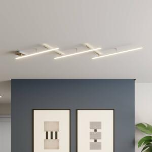 Trio Lighting Otočné LED stropní svítidlo Indira, stmívač nikl, stmívatelný, Hliník / šedá / zinek, Obývací pokoj / jídelna, kov, Moderní