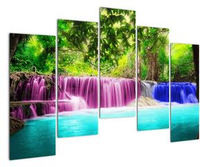 Abstraktní obraz vodopádů (125x90cm)