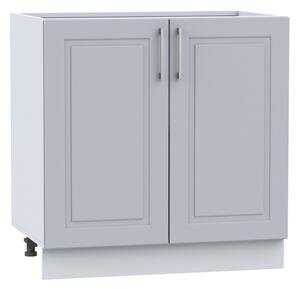 Kuchyňská skříňka dolní dvoudveřová NATALIA D80, 80x82x44,6, popel/bílá lesk