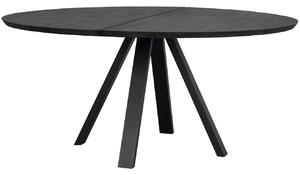 Černý dubový kulatý jídelní stůl ROWICO CARRADALE 150 cm II