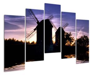 Větrné mlýny - obraz (125x90cm)