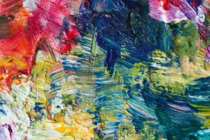 DIMEX | Vliesová fototapeta Paleta umění MS-5-2562 | 375 x 250 cm | zelená, modrá, červená, růžová