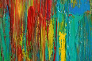 DIMEX | Vliesová fototapeta Ručně malovaný abstrakt MS-5-2563 | 375 x 250 cm | zelená, červená, žlutá