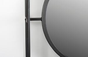 White Label Šedý kovový nástěnný modul se zrcadlem WLL Duco 110 cm