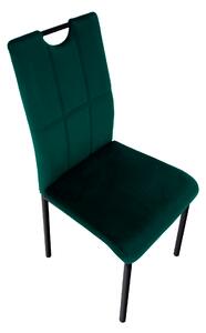 KONDELA Jídelní židle, smaragdová/kov, JONKA