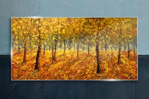 Obraz na skle Obraz na skle Malování lesa podzimní příroda