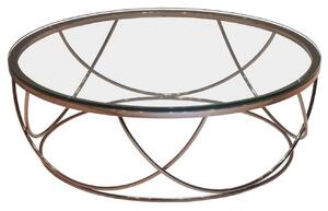 Skleněný konferenční stolek Miotto Belaria 105 cm s kovovou podnoží
