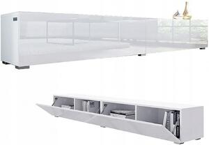 TV stolek Platan Room bílý lesk 210 cm, 2-dveřový, moderní