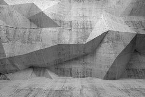 DIMEX | Vliesová fototapeta Beton 3D interiér MS-5-2595 | 375 x 250 cm | bílá, šedá