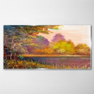 Obraz na skle Obraz na skle Malování stromů vody