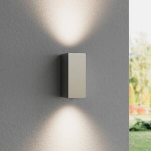Venkovní nástěnné svítidlo Lucande Tavi, 15 cm, stříbrná, Bridgelux LED