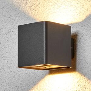 Lucande LED venkovní nástěnné svítidlo Aaron, antracit, IP54, nahoru/dolů