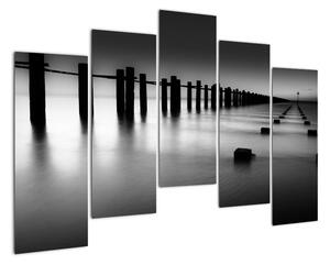 Černobílé moře - obraz (125x90cm)