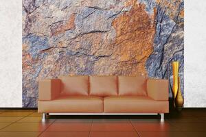 DIMEX | Vliesová fototapeta Grunge kamenná textura MS-5-2630 | 375 x 250 cm | černá, oranžová, hnědá