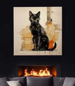 Obraz na plátně - Kočka pana Edgara FeelHappy.cz Velikost obrazu: 60 x 60 cm
