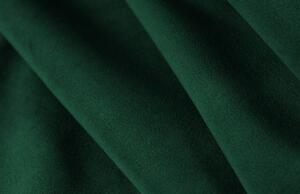 Smaragdově zelená sametová lenoška MICADONI KELSO 164 cm se zlatou podnoží, levá