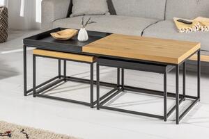 3SET konferenční stolek LOFT dubový vzhled Nábytek | Obývací pokoj | Konferenční stolky | Všechny konferenční stolky