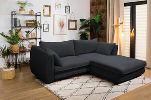 ROHOVÁ SEDAČKA, textil, černá MID.YOU - Sedací soupravy, Online Only