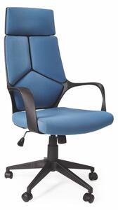 Kancelářská židle JEGER, 64x125x61, černá/modrá