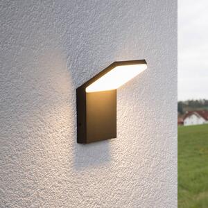Venkovní nástěnné svítidlo Lucande LED Nevio, 17 cm, antracit, hliník