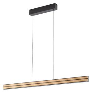 Závěsná svítidlo Quitani, Lisene, stmívatelné, Dřevo, Jídelna, Dřevo, Design