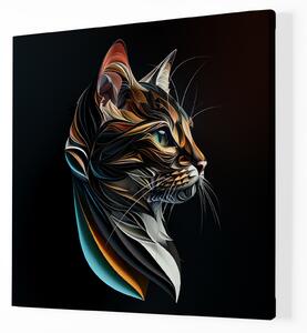 Obraz na plátně - Kočka Papírová skládanka FeelHappy.cz Velikost obrazu: 40 x 40 cm
