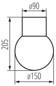 Kanlux 46082 - Venkovní bodové svítidlo STONO 1xE27/15W/230V IP65 antracit