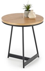Konferenční stolek BARTON-S, 45x49x45, dub přirodní/černá