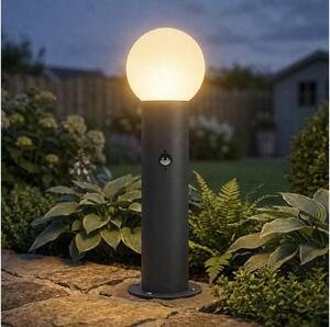 Kanlux 46084-Venkovní lampa se senzorem STONO 1xE27/15W/230V 50 cm IP65 antracit