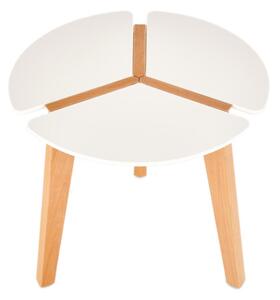 Konferenční stolek ZETA, 50x45x50, bílá/buk