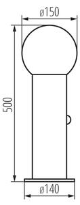 Kanlux 46084-Venkovní lampa se senzorem STONO 1xE27/15W/230V 50 cm IP65 antracit