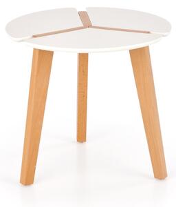 Konferenční stolek ZETA, 50x45x50, bílá/buk