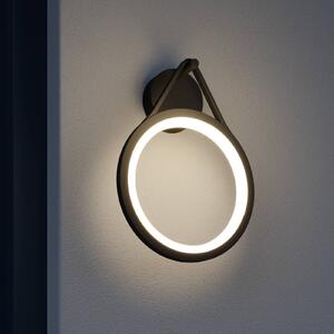 Venkovní nástěnné svítidlo Lucande LED Mirco, 30 cm, černé, IP65
