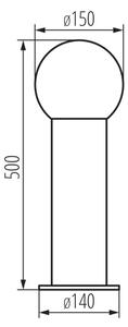 Kanlux 46083 - Venkovní lampa STONO 1xE27/15W/230V 50 cm IP65 antracit