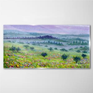 Obraz na skle Obraz na skle Malování stromy krajina