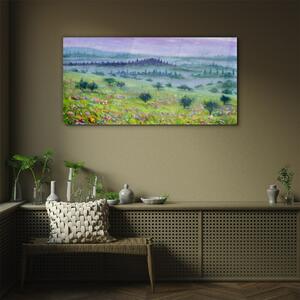 Obraz na skle Obraz na skle Malování stromy krajina
