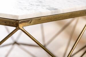 Moderní konferenční stolek - Diamond, bílý mramor