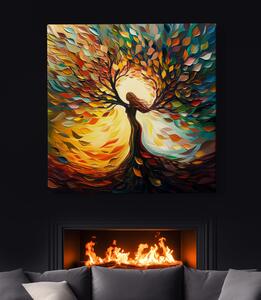 Obraz na plátně - Strom života Dívka Yggeren FeelHappy.cz Velikost obrazu: 40 x 40 cm